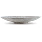 20 Inch Round Decorative Bowl with Vintage White Accent Finish, Gray Metal By Casagear Home