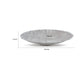 20 Inch Round Decorative Bowl with Vintage White Accent Finish, Gray Metal By Casagear Home