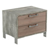 Noe Billy 26 Inch Nightstand 2 Drawers Gray Faux Concrete Oak Laminate By Casagear Home BM302083