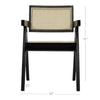 Cid Ayla 21 Inch Retro Dining Chair Woven Rattan Back Black Wenge Finish By Casagear Home BM302113