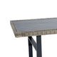 Foca 63 Inch Outdoor Rectangular Dining Table Adjustable Height Wicker BM302142