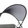 66 Inch Outdoor Swing Chair Double Hanging Sturdy Steel Frame Black BM302149