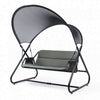 66 Inch Outdoor Swing Chair, Double Hanging, Sturdy Steel Frame, Black