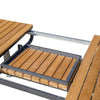 Ankia 62-84 Inch Outdoor Extendable Dining Table Aluminium Brown BM302158