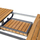 Ankia 62-84 Inch Outdoor Extendable Dining Table Aluminium Brown BM302158