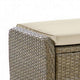 Ankia 21 Inch Outdoor Square Ottoman Set of 2 Beige Fabric Faux Wicker BM302160