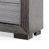 Reno 27 Inch Nightstand, Brushed Gray Wood, Chrome Bracket Legs, USB Ports By Casagear Home