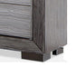 Reno 27 Inch Nightstand Brushed Gray Wood Chrome Bracket Legs USB Ports By Casagear Home BM302183