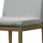 19 Inch Dining Chair, Set of 2, Gray Fabric, Parson Style, Cushioned Seat By Casagear Home