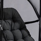 28 Inch Swing Chair Breathable Mesh Shade Sturdy Steel Frame Black BM302222