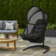 28 Inch Swing Chair, Breathable Mesh Shade, Sturdy Steel Frame, Black