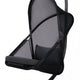 28 Inch Swing Chair Sturdy Steel Frame Breathable Mesh Black And Gray BM302223