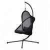 28 Inch Swing Chair, Sturdy Steel Frame, Breathable Mesh, Black And Gray