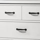 Jermy 47 Inch Tall Dresser 5 Drawers Black Handles Crisp White Finish By Casagear Home BM302229