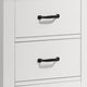 Jermy 22 Inch Nightstand 2 Drawers Black Handles Crisp White Finish By Casagear Home BM302230