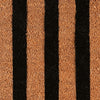 Oy 24 x 57 Coir Doormat with Brown and Black Striped Pattern, PVC Backing By Casagear Home