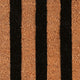 Oy 24 x 57 Coir Doormat with Brown and Black Striped Pattern, PVC Backing By Casagear Home