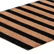 Oy 24 x 57 Coir Doormat with Brown and Black Striped Pattern, PVC Backing By Casagear Home