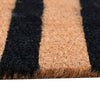 Oy 24 x 57 Coir Doormat with Brown and Black Striped Pattern, PVC Backing By Casagear Home