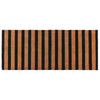 Oy 24 x 57 Coir Doormat with Brown and Black Striped Pattern, PVC Backing By Casagear Home