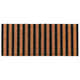 Oy 24 x 57 Coir Doormat with Brown and Black Striped Pattern, PVC Backing By Casagear Home