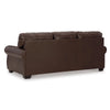 92 Inch Sofa Nailhead Trim Cushion Seating Brown Leather Upholstery By Casagear Home BM302394