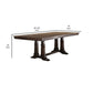 Akki 80-100 Inch Dining Table Extension Leaf Trestle Vintage Dark Brown By Casagear Home BM302409