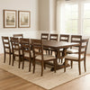 Sev 84-104 Inch Dining Table, Removable Extension Leaf, Antique Java Brown By Casagear Home
