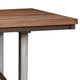 60-77 Inch Extendable Dining Table, Natural Brown Wood, Smooth Gray Metal By Casagear Home