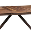 60-77 Inch Extendable Dining Table, Natural Brown Wood, Smooth Gray Metal By Casagear Home