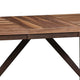 60-77 Inch Extendable Dining Table, Natural Brown Wood, Smooth Gray Metal By Casagear Home
