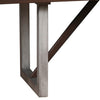 60-77 Inch Extendable Dining Table, Natural Brown Wood, Smooth Gray Metal By Casagear Home