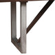 60-77 Inch Extendable Dining Table, Natural Brown Wood, Smooth Gray Metal By Casagear Home