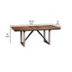 60-77 Inch Extendable Dining Table, Natural Brown Wood, Smooth Gray Metal By Casagear Home