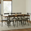 60-77 Inch Extendable Dining Table, Natural Brown Wood, Smooth Gray Metal By Casagear Home