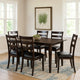 59 Inch Rectangular Dining Table, Tapered Legs, Dark Cappuccino Brown Wood By Casagear Home
