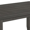 Daye 66 Inch Farmhouse Dining Table Rectangular Plank Top Dark Gray Wood BM302456