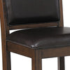 26 Inch Counter Height Chair Set of 2 Padded Back Slender Legs Brown BM302474