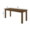 84 Inch Counter Height Dining Table Wood Grain Details 6 Seater Brown By Casagear Home BM302475