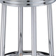 30 Inch Round Bar Stool Set of 2 Ribbed Apron Base Chrome Black BM302495