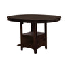 60 Inch Counter Height Table with Storage Open Shelf 6 Seater Brown By Casagear Home BM302498