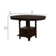 60 Inch Counter Height Table with Storage Open Shelf 6 Seater Brown By Casagear Home BM302498