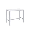 5 Piece Bar Height Table Set, 4 Bar Stools, Clean Lined Silhouette, White