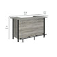 71 Inch Rectangular Home Bar Serving Unit Storage Shelves Two Tiers Gray By Casagear Home BM302506