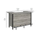 71 Inch Rectangular Home Bar Serving Unit Storage Shelves Two Tiers Gray By Casagear Home BM302506