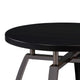 Dyn 23 Inch Round End Table Open Shelf Grayish Black Top Gray Metal Legs BM302508