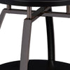 Dyn 23 Inch Round End Table Open Shelf Grayish Black Top Gray Metal Legs BM302508
