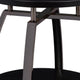 Dyn 23 Inch Round End Table Open Shelf Grayish Black Top Gray Metal Legs BM302508