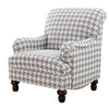 Liya 40 Inch Foam Accent Armchair with Houndstooth Design Gray Upholstery By Casagear Home BM302537