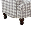 Liya 40 Inch Foam Accent Armchair with Houndstooth Design Gray Upholstery By Casagear Home BM302537